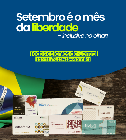 Todas as lentes da Central Oftálmica com 7% de desconto.