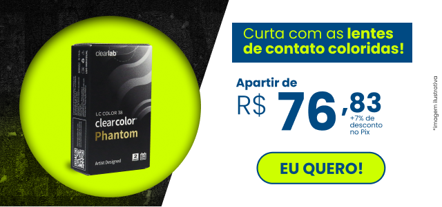 ClearColor Phantom, curta com as lentes coloridas no Halloween. 
