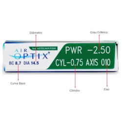 AIR OPTIX PLUS HYDRAGLYDE PARA  ASTIGMATISMO AIR OPTIX PLUS HYDRAGLYDE PARA  ASTIGMATISMO